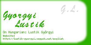 gyorgyi lustik business card